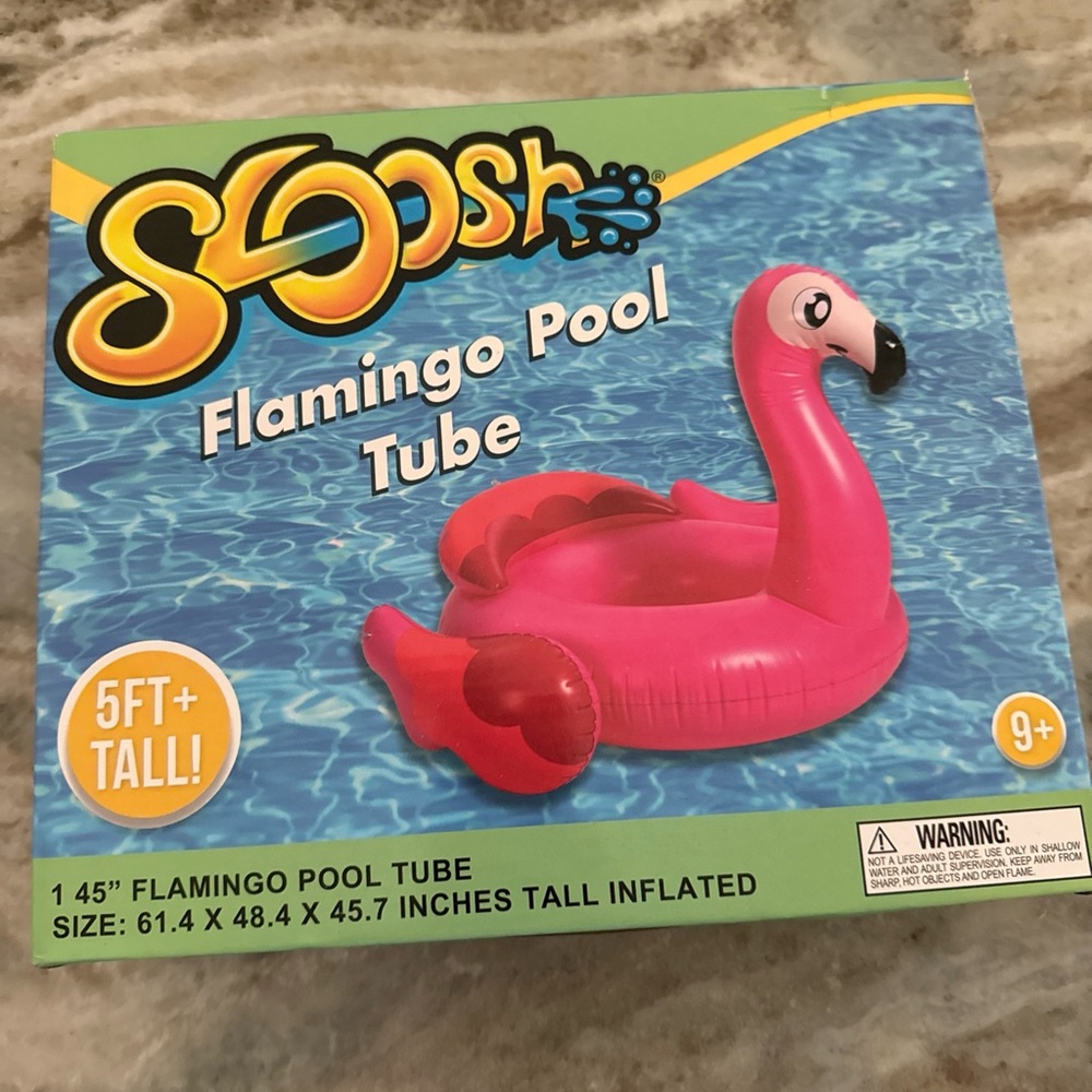 Pink Flamingo Pool Tube 5 FT + Talk NIB